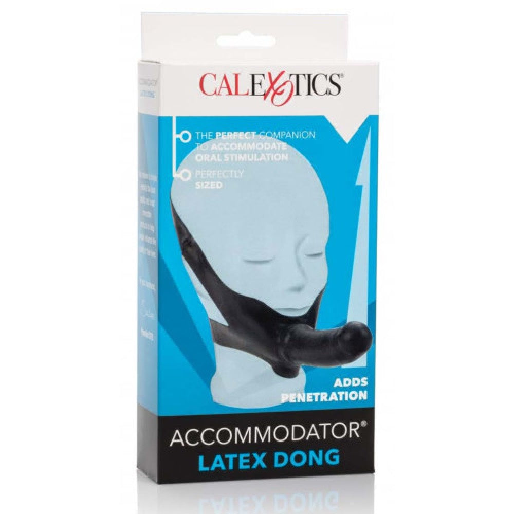 Accommodator Latex Face Strap Dildo Black Δευτερεύουσα εικόνα προϊόντος