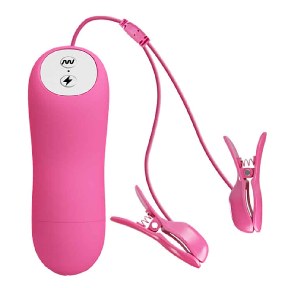 Romantic Wave remote controlled electro-Shock Nipple Clamps