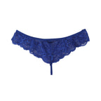 Plus Size Sophisticated Mesh Chemise with String Blue
