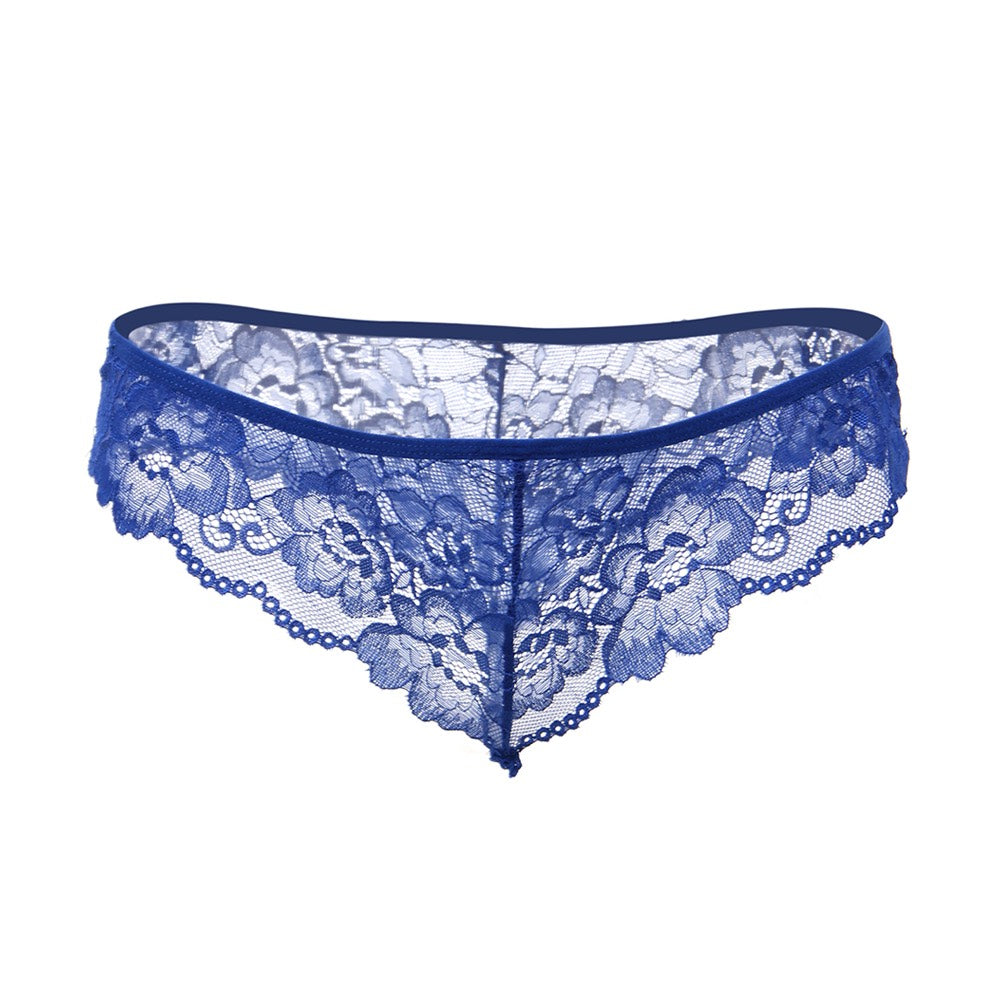 Plus Size Sophisticated Mesh Chemise with String Blue