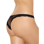 Plus Size Cheeky Black Fishnet Panty - image 3