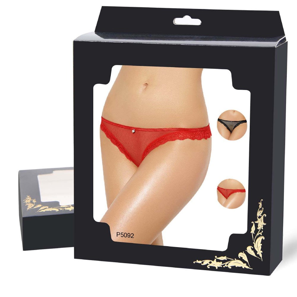 Plus Size Cheeky Black Fishnet Panty - image 4