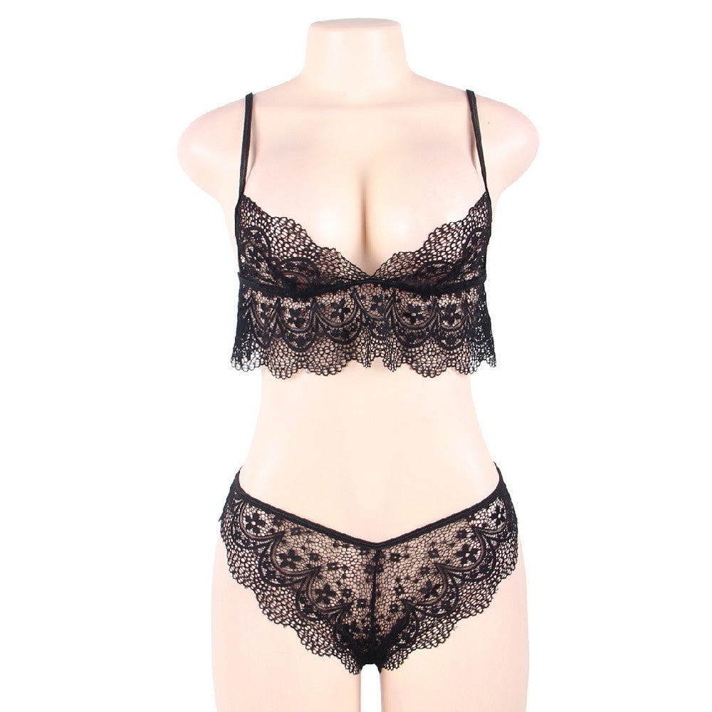 Coquette Bralette Lingerie Set Black - image 5