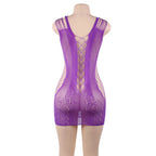 Criss-Cross Mini Dress Purple