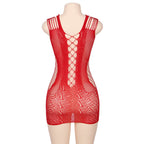 Hot Red Criss-Cross Mini Dress - image 4