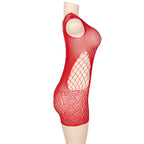 Hot Red Criss-Cross Mini Dress - image 3