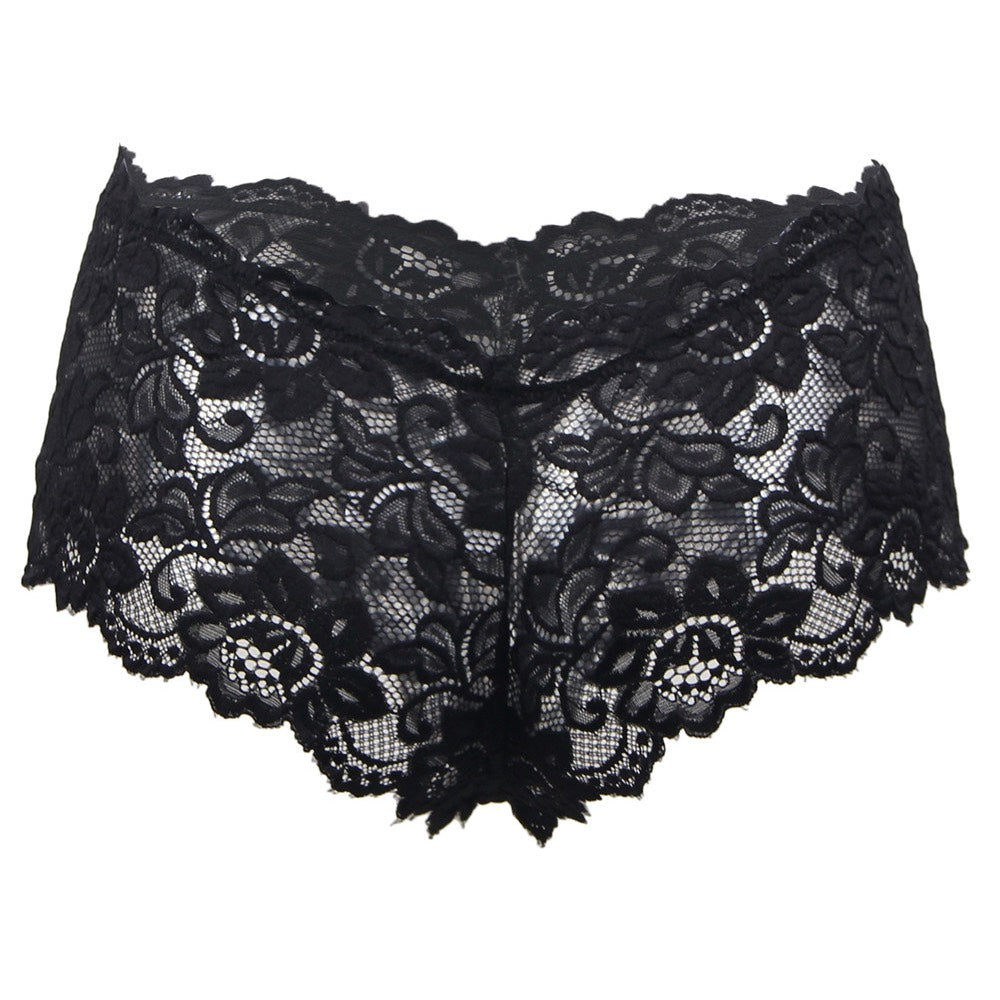 Plus Size Flirty Black Floral Lace Short - image 5