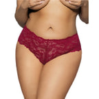 Plus Size Hot Red Floral Lace Short - image 2