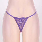Tiny Lace String Purple - image 5
