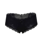 Plus Size Thong with Lace Hem Black - image 2