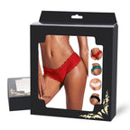 Plus Size Thong with Lace Hem Black - image 4