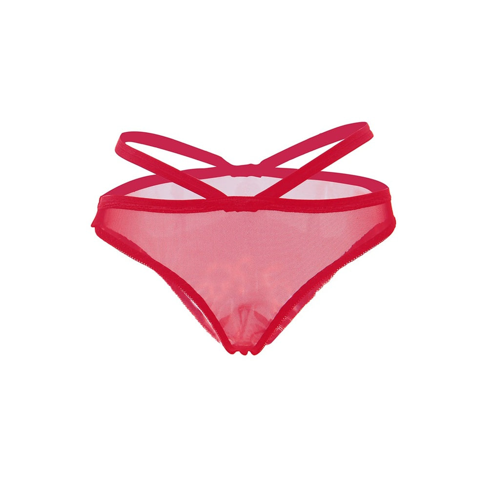 Hot Red Flyaway Chemise with Thong - image 2