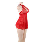 Hot Red Flyaway Chemise with Thong - image 8