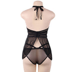 Plus Size Adore Me Black Chemise with Thong - image 9