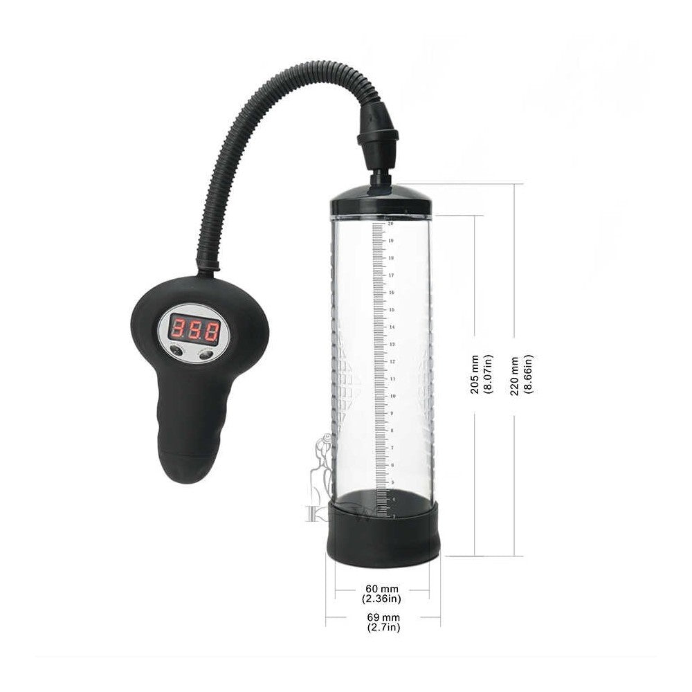 Electric vacuum penis pump pressure control led monitor 22cm - image 9
