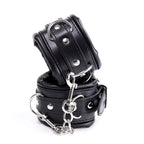 Adjustable soft leather Wrist Black cuffs - image 4
