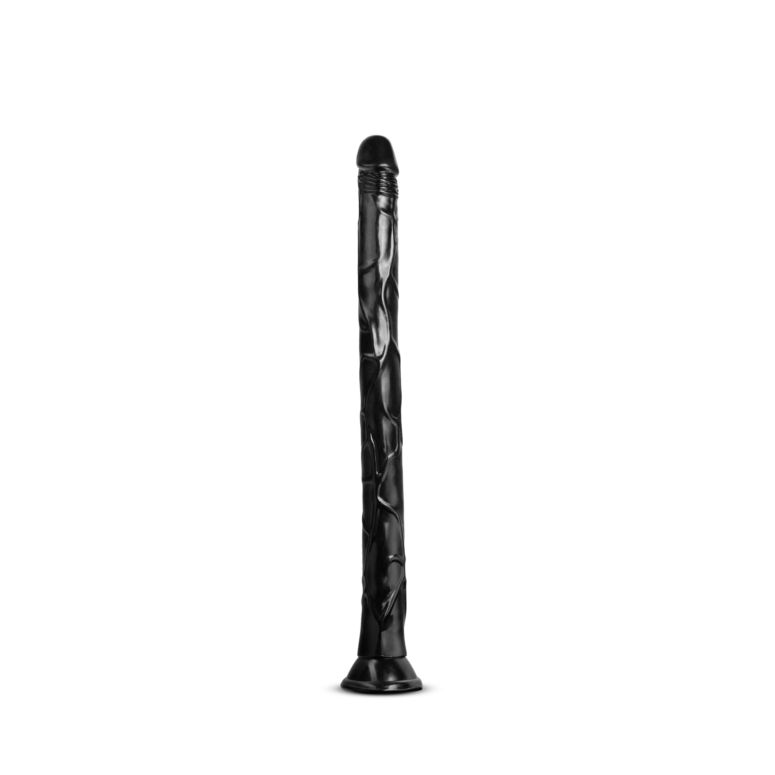 Jet Black Mamba Long Dildo 19 inch