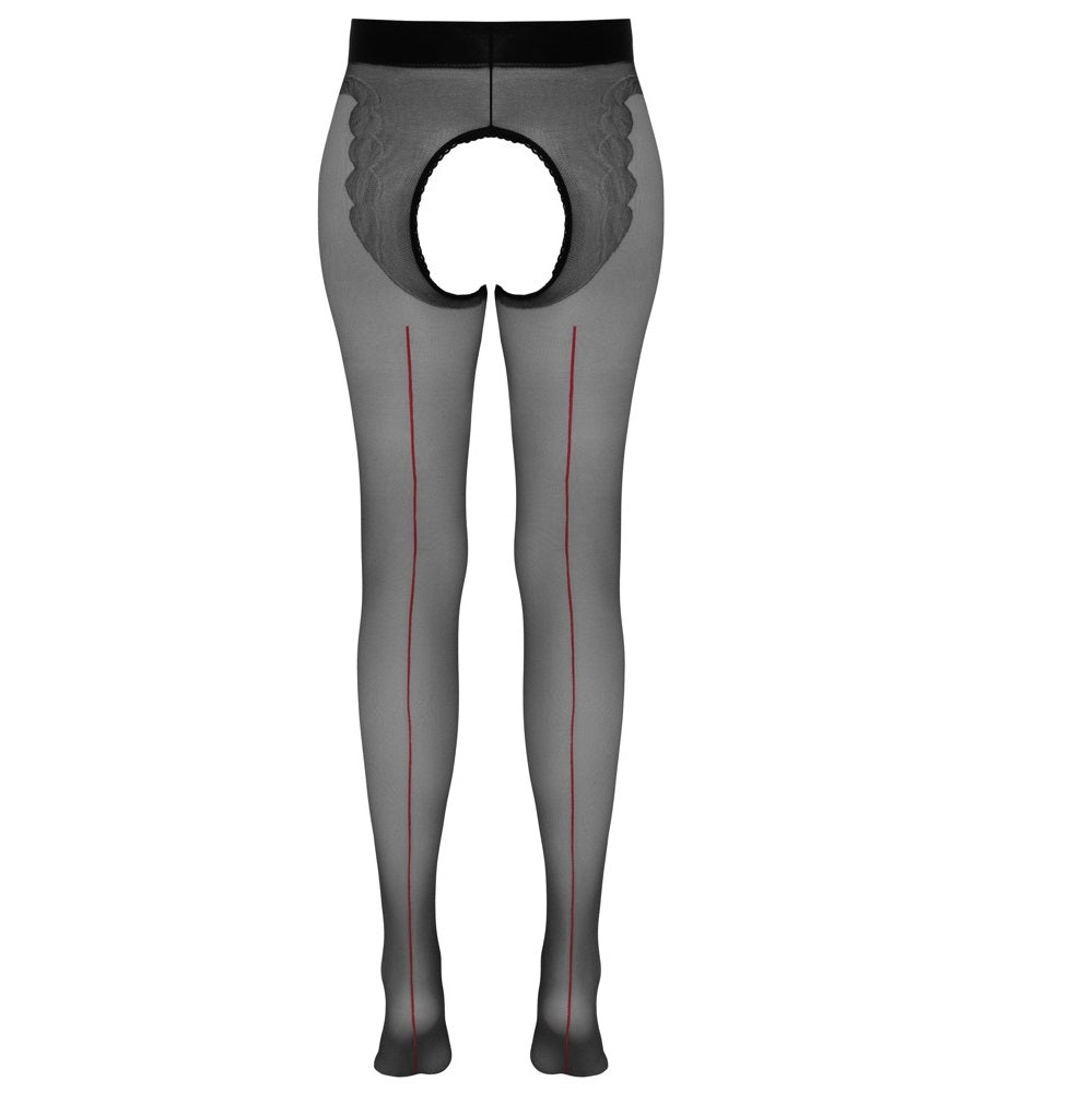 Crotchless Tights with Red Seam - image 6