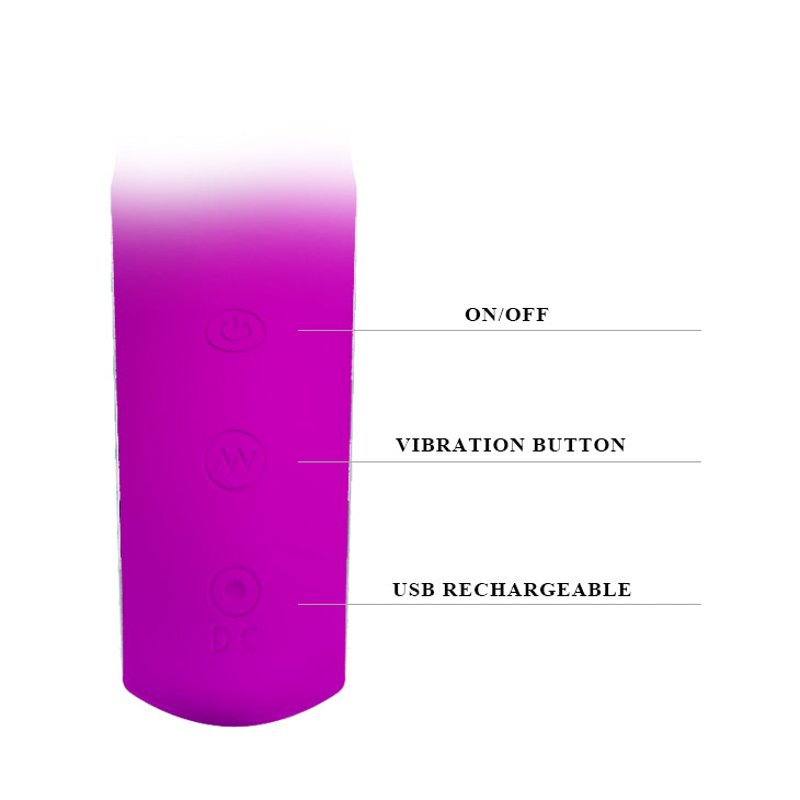 Pretty Love Elmer Silicone Rabbit Twin motor Vibrator Purple - image 8