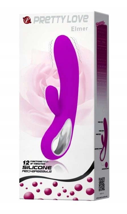 Pretty Love Elmer Silicone Rabbit Twin motor Vibrator Purple - image 3