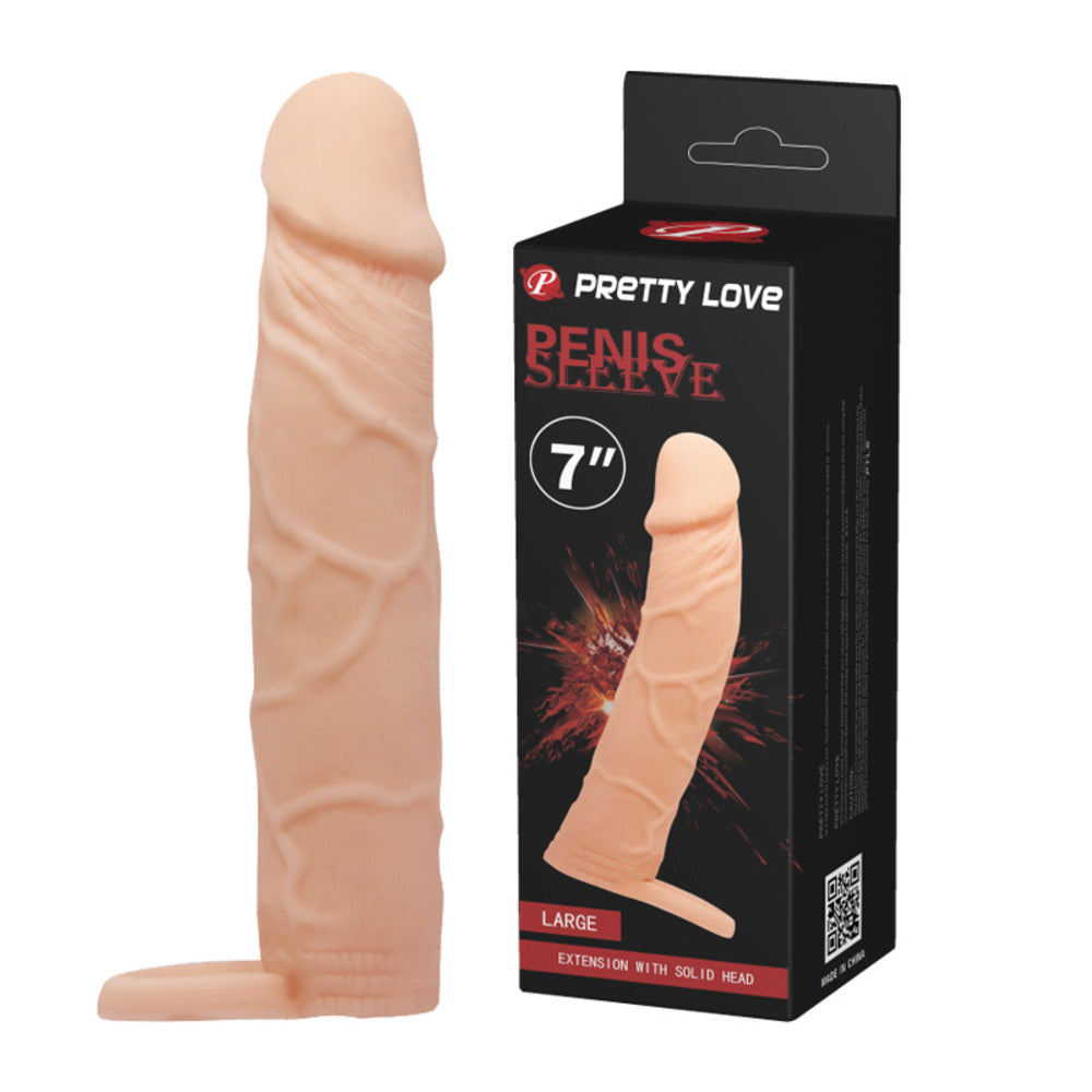 Pretty Love Penis Sleeve CyberSkin 18 cm