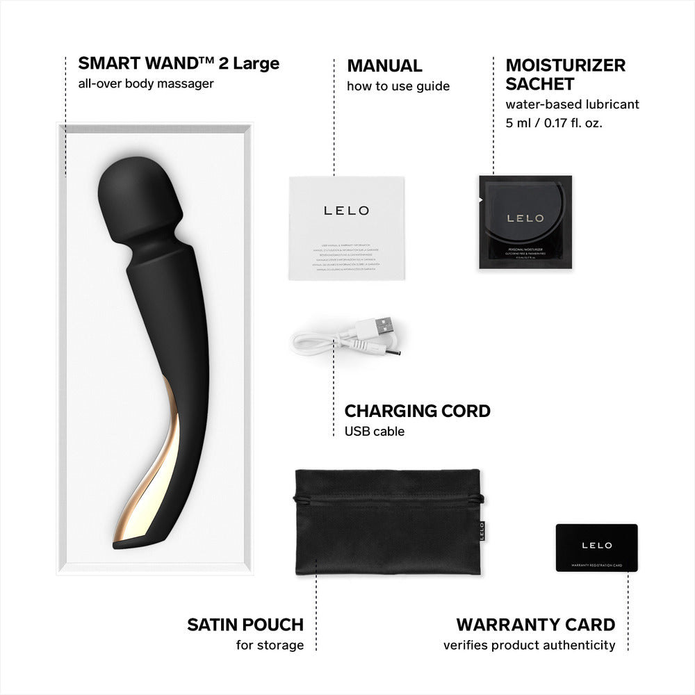 Δονητής μασάζ LELO Smart Wand 2 Large - ΜΑΥΡΟ ΔΕΥΤΕΡΗ ΕΚΔΟΣΗ - image 4