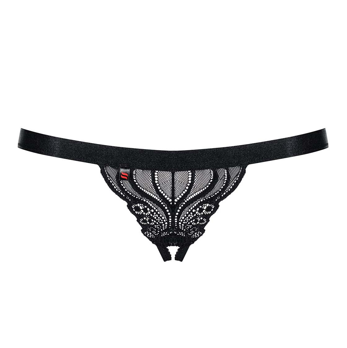 Obsessive Spicy Crotchless Thong Black Main image