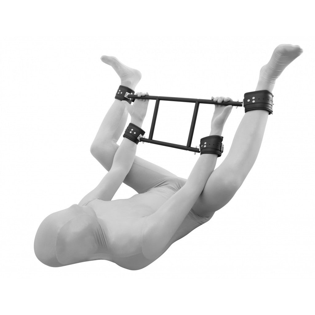 Ankle and wrist metal and leather restraint system Main image
