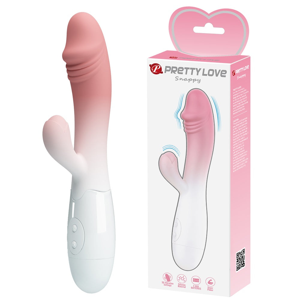 PRETTY LOVE Snappy rabbit silicone pink vibrator Κύρια εικόνα προϊόντος