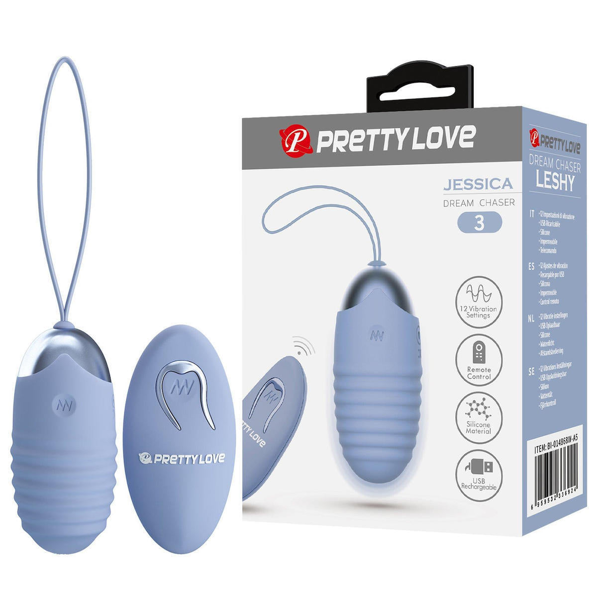 PRETTY LOVE Jessica remote controlled egg vibrator Blue
