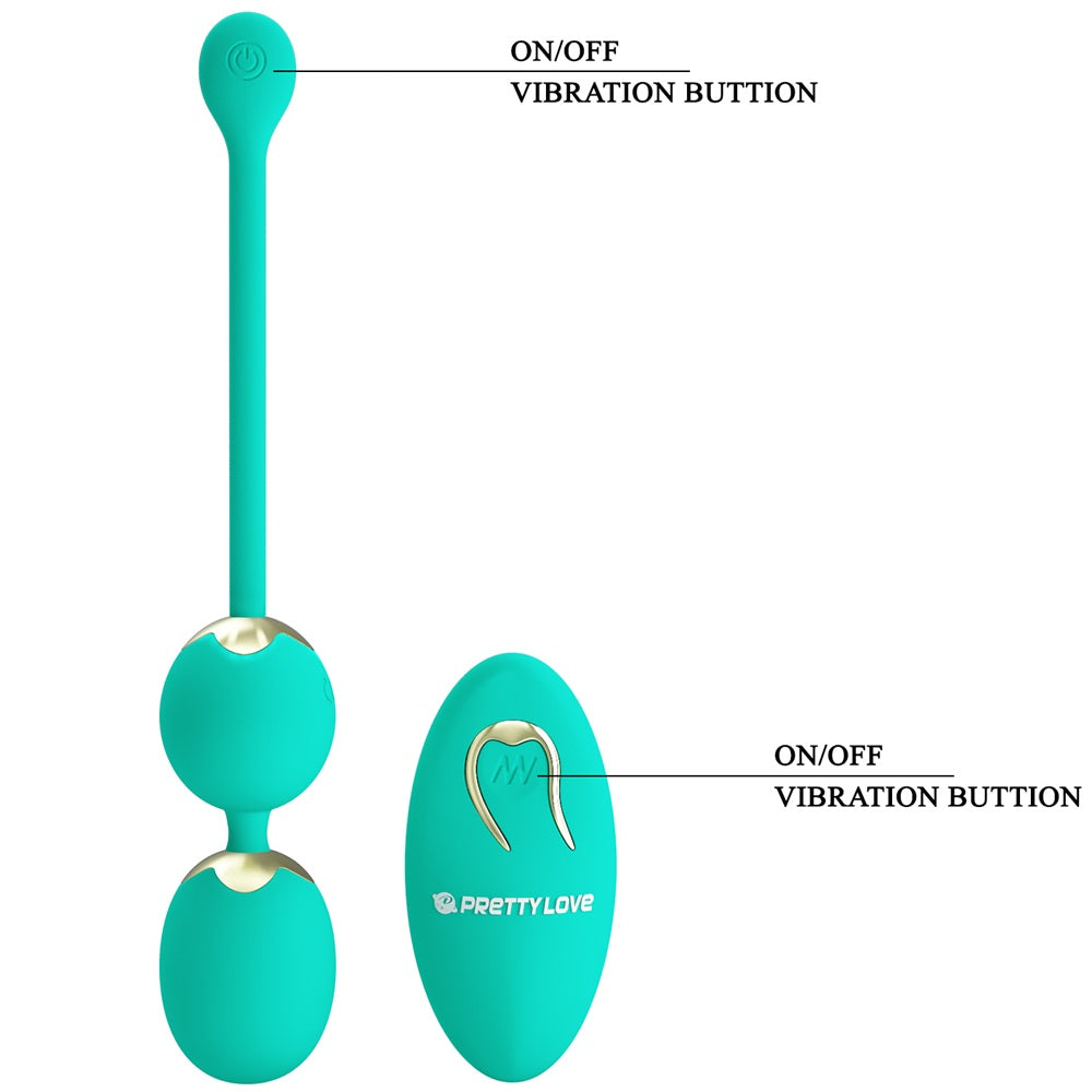 Pretty Love Willie silicone balls with remote control Green - image 5