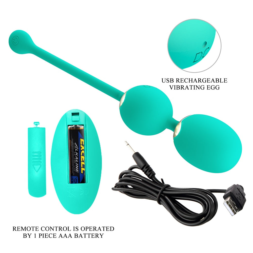Pretty Love Willie silicone balls with remote control Green - image 3