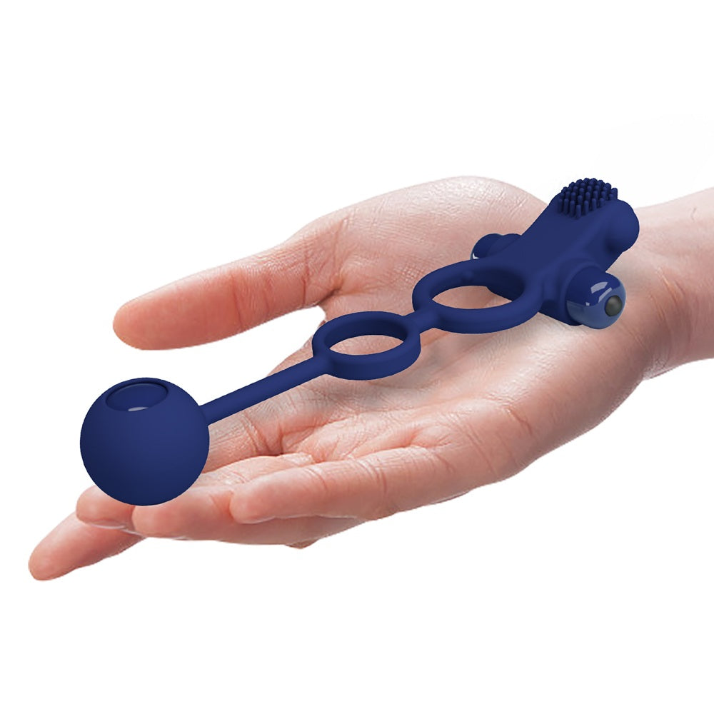 REMINGTON Vibrating cock and balls rings with anal ball plug Δευτερεύουσα εικόνα προϊόντος