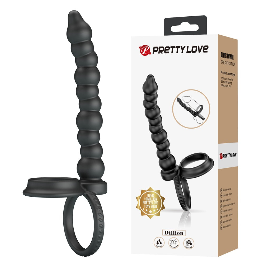 PRETTY LOVE DILLION cock and balls strapped dong
