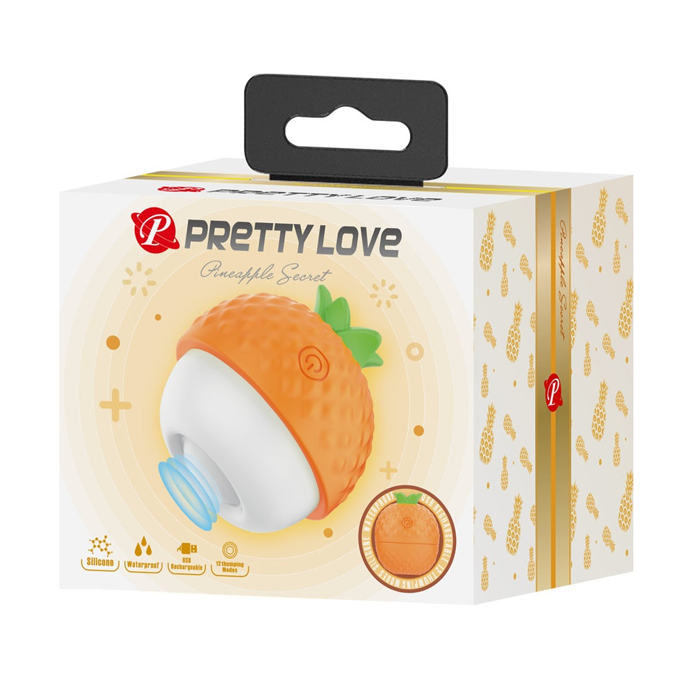 PRETTY LOVE Pineapple Secret orange clitoris thumbing vibrator - image 8