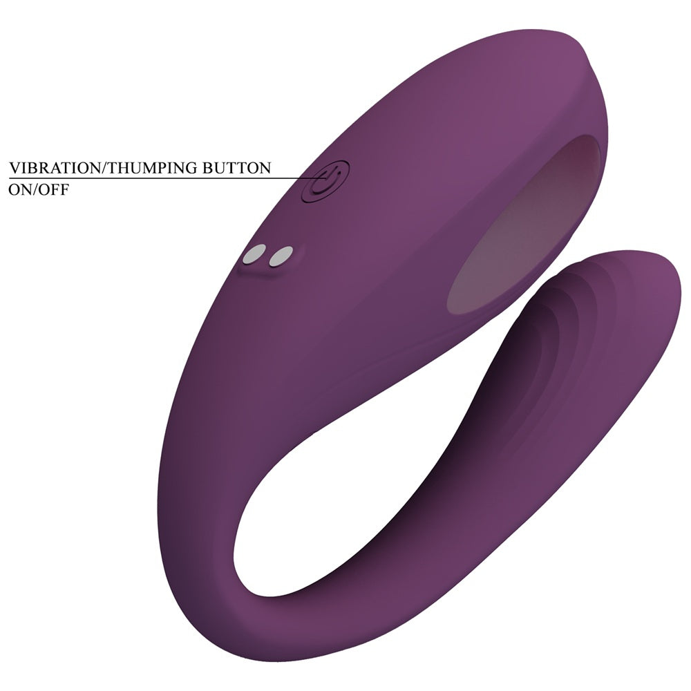 PRETTY LOVE Aari App control Thumping Dual vibrator purple - image 5
