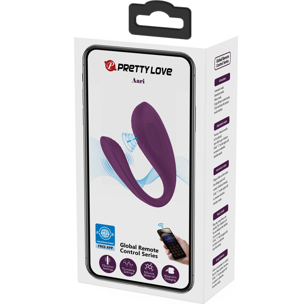 PRETTY LOVE Aari App control Thumping Dual vibrator purple - image 8