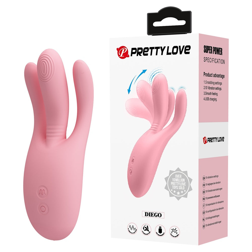 PRETTY LOVE DIEGO triple finger vibrator Κύρια εικόνα προϊόντος