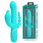 PRETTY LOVE Cammy Trible pleasure vibrator with Anal Beads Green
