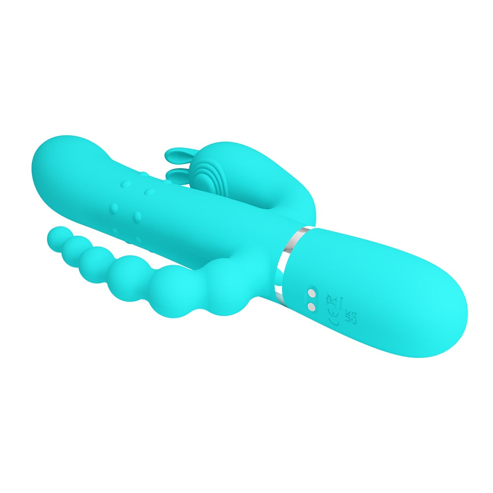 PRETTY LOVE Cammy Trible pleasure vibrator with Anal Beads Green - image 3