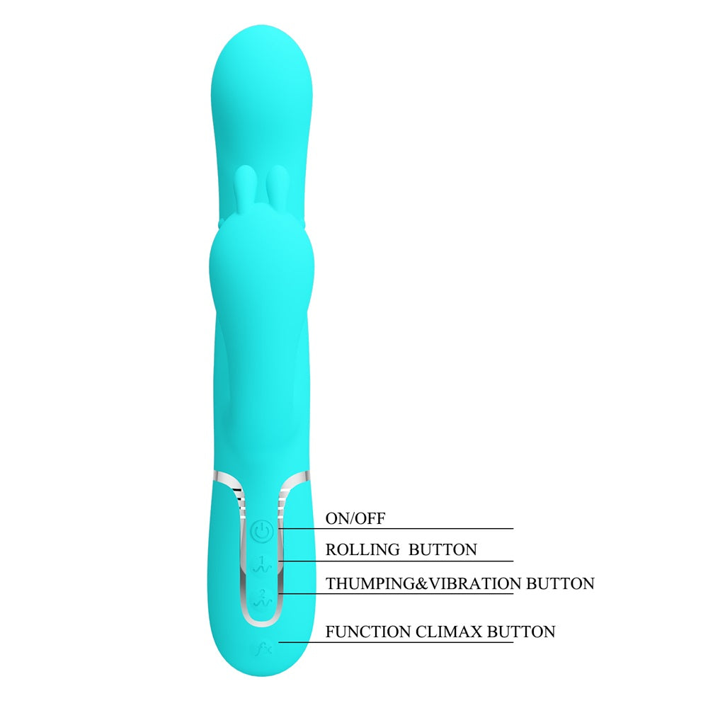 PRETTY LOVE Cammy Trible pleasure vibrator with Anal Beads Green - image 4