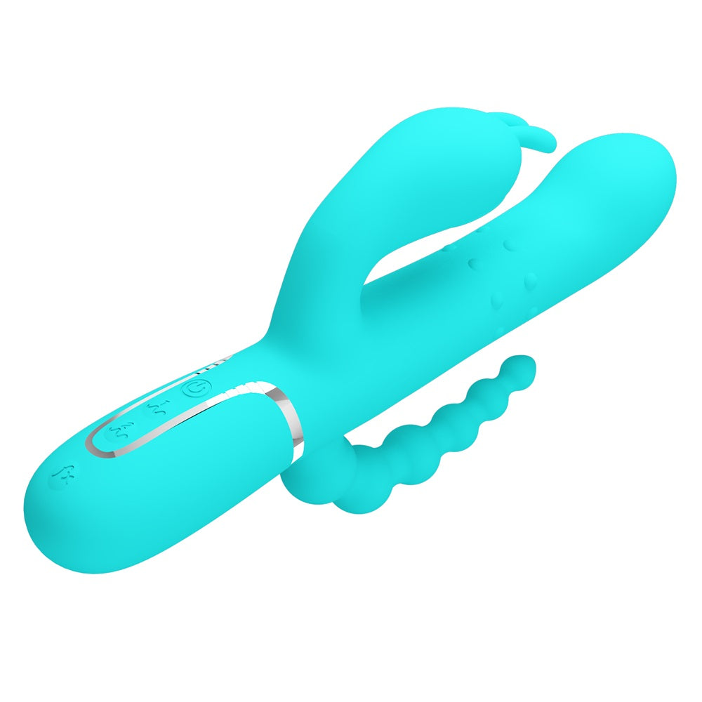 PRETTY LOVE Cammy Trible pleasure vibrator with Anal Beads Green - image 7