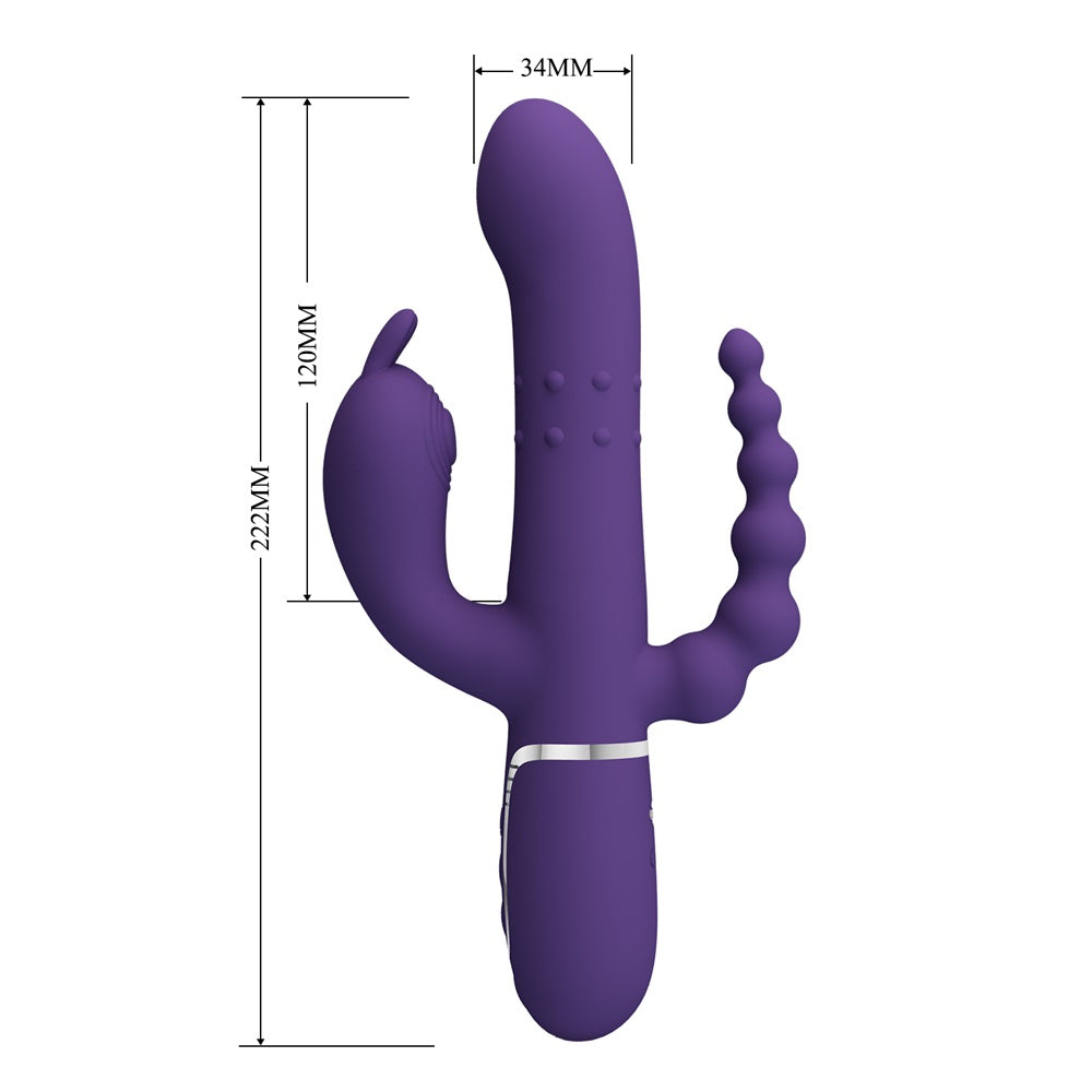 PRETTY LOVE Cammy trible pleasure vibrator with Anal Beads - image 2