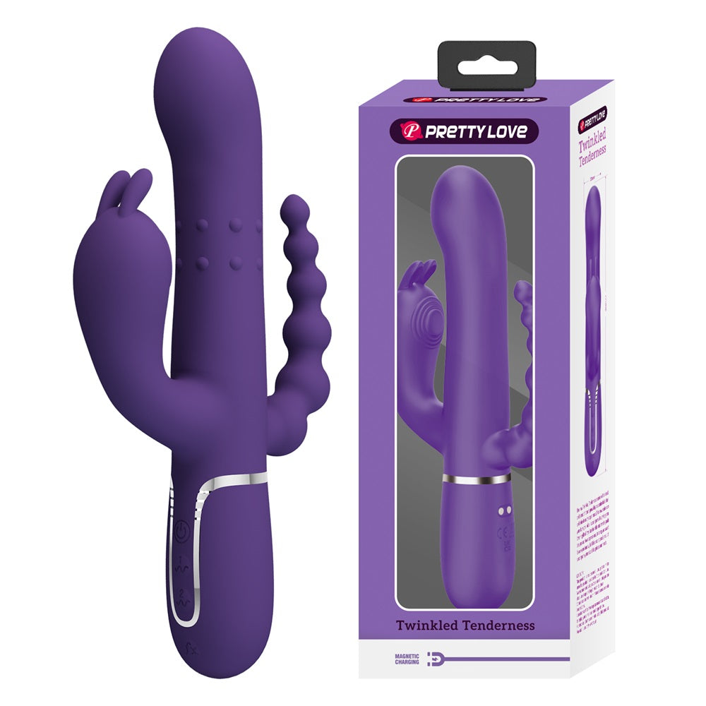 PRETTY LOVE Cammy trible pleasure vibrator with Anal Beads