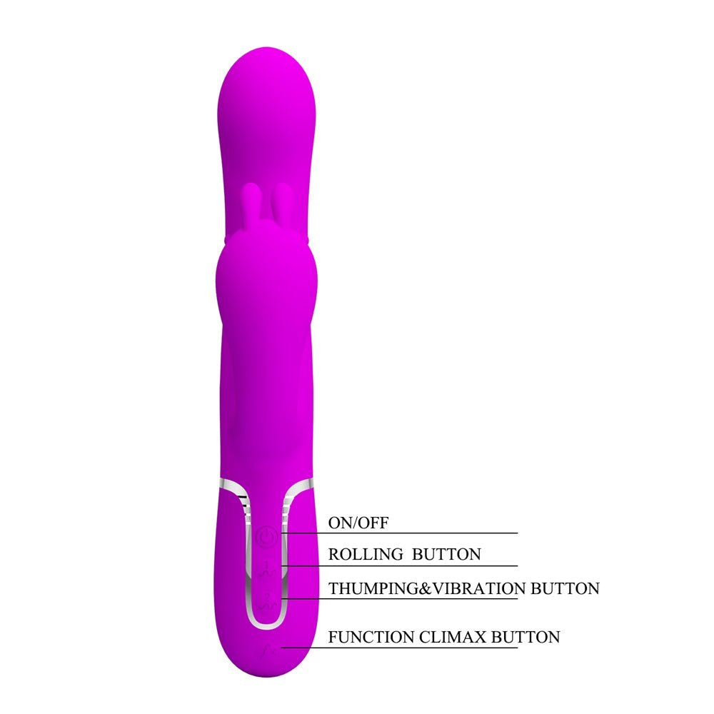 PRETTY LOVE Cammy Trible pleasure vibrator with Anal Beads Pink - image 7