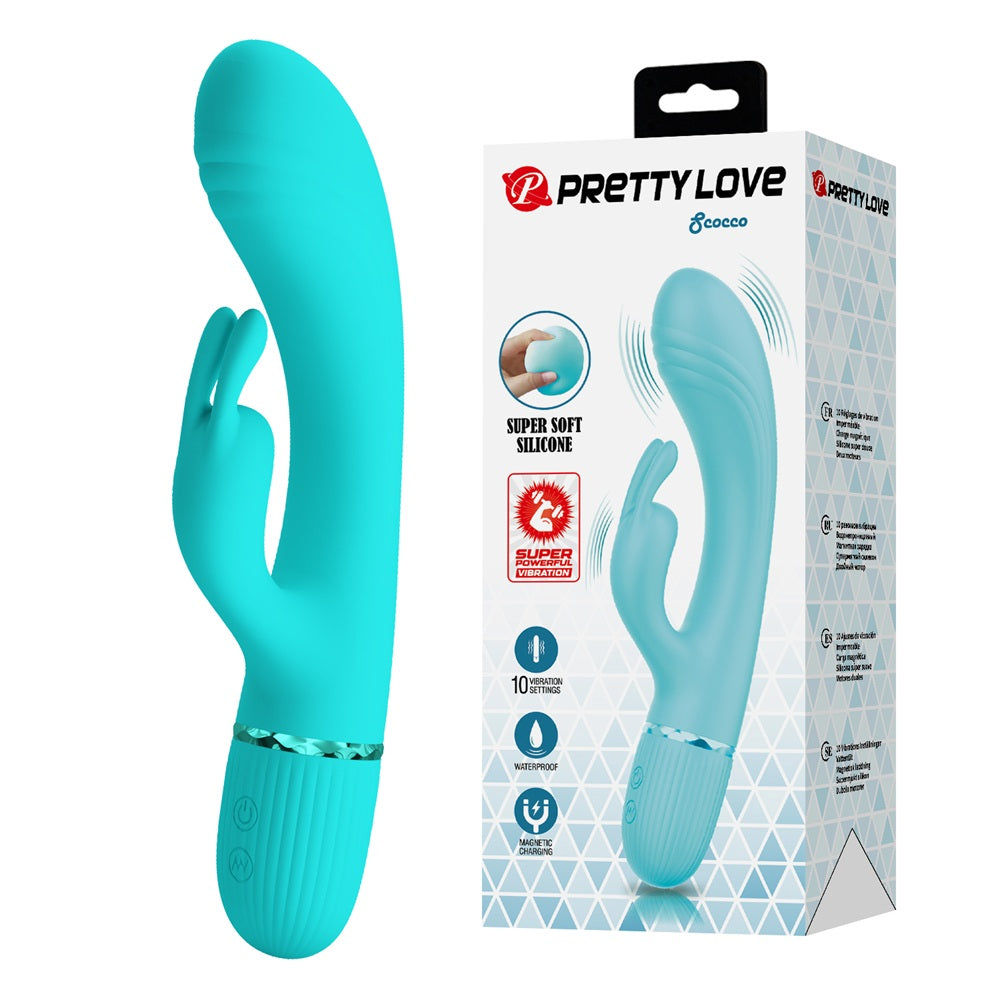 PRETTY LOVE COCCO rabbit platinum soft silicone vibrator Κύρια εικόνα προϊόντος