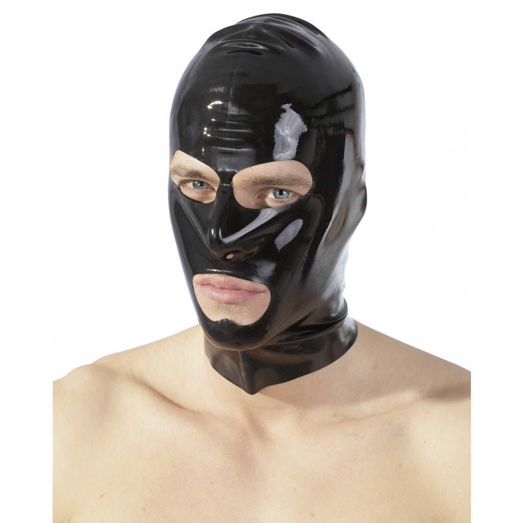 Black Latex head mask Δευτερεύουσα εικόνα προϊόντος