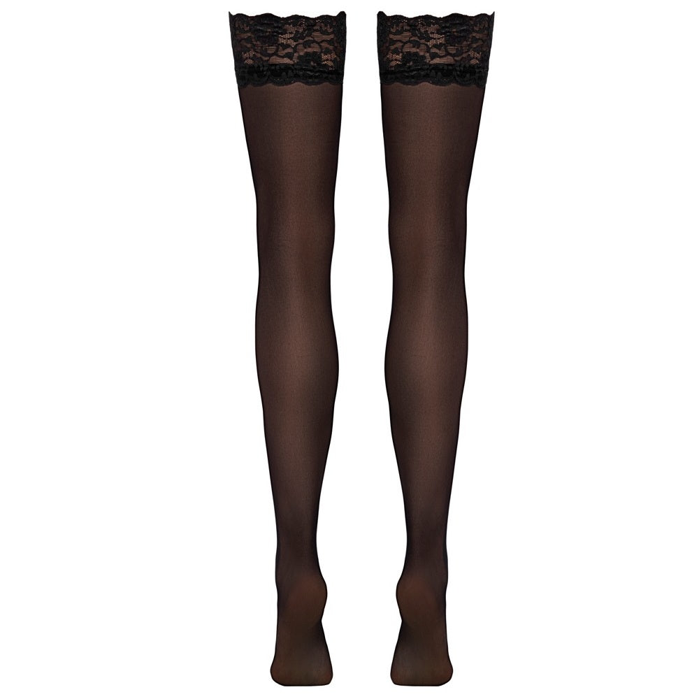 Cottelli elegant suspender black stockings