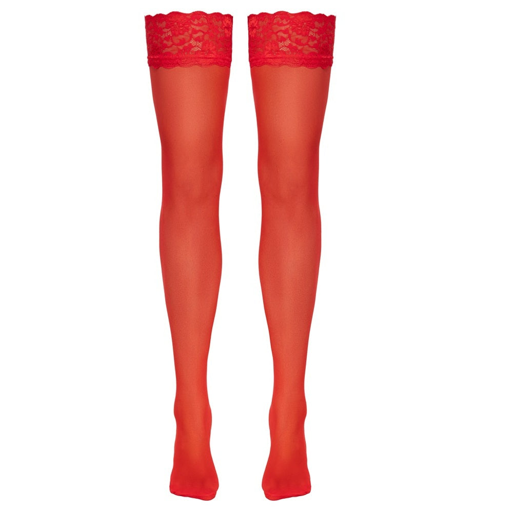 Cottelli elegant suspender red stockings