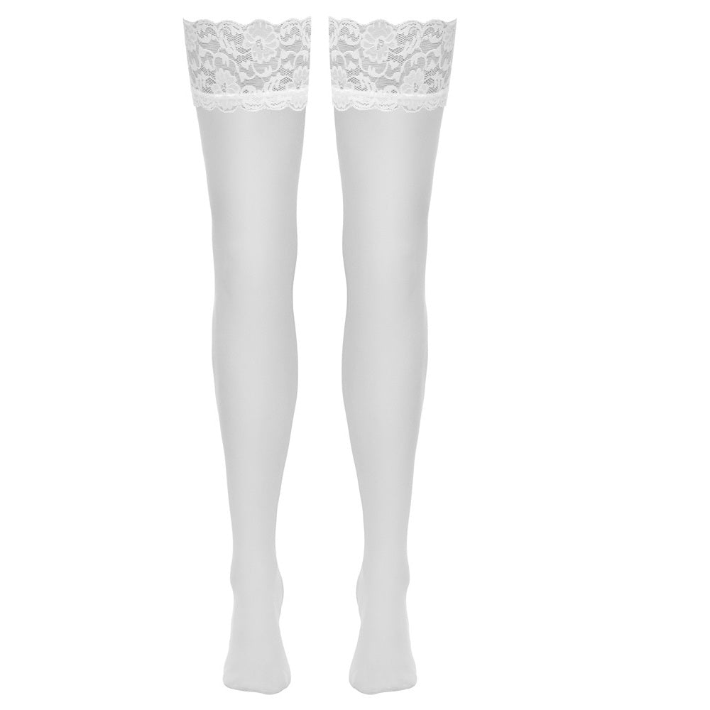 Cottelli elegant suspender white stockings